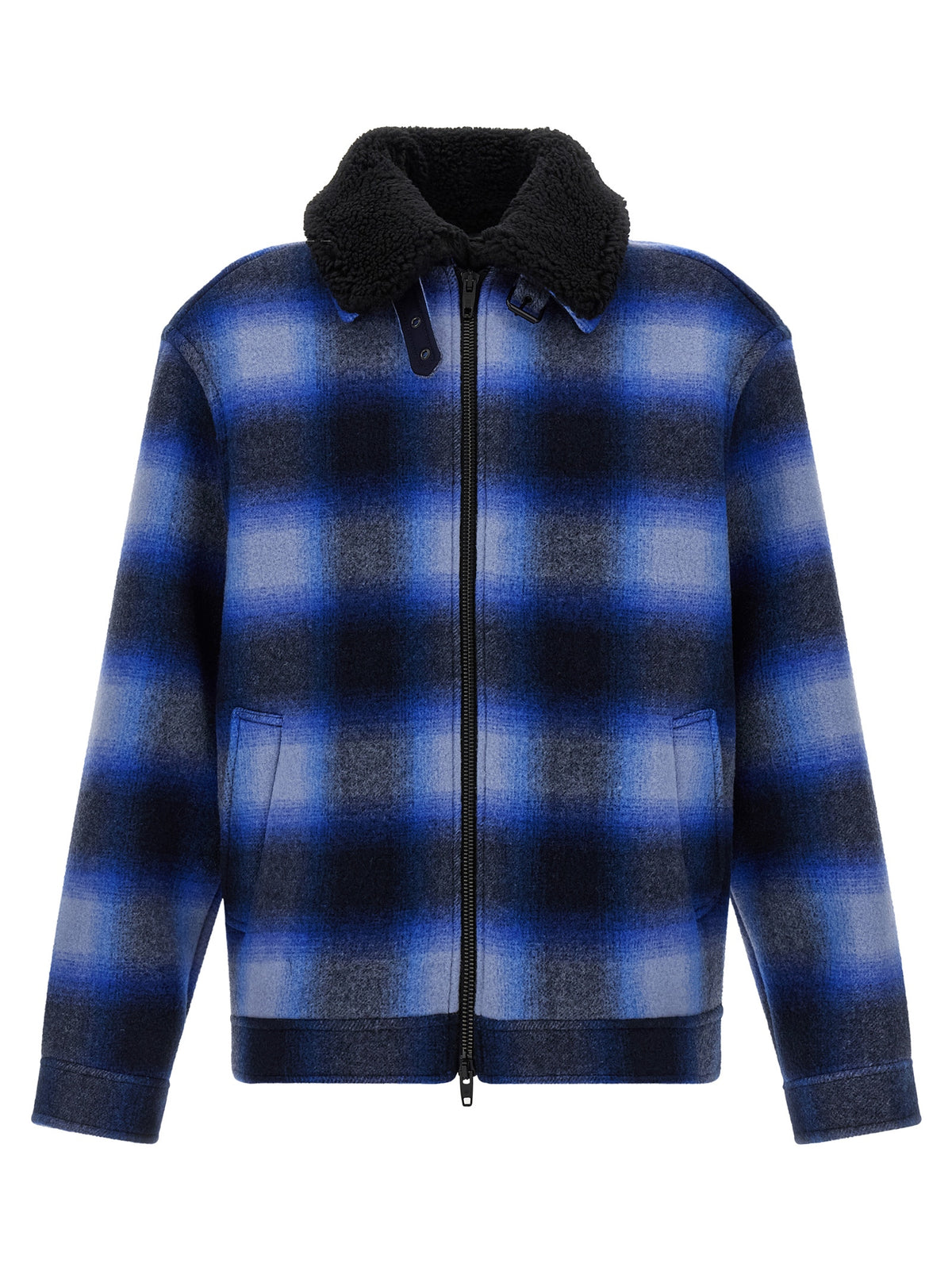 Balenciaga Blue Virgin Wool Bomber