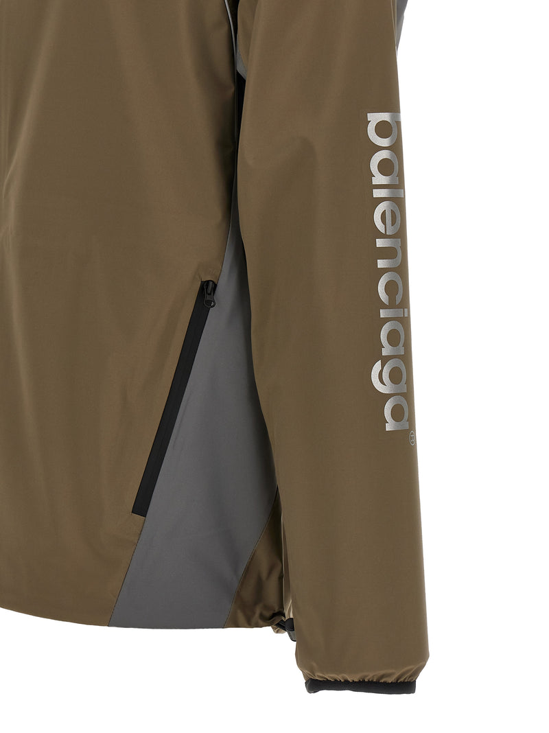 Balenciaga Gray Techwear Zip-Up Parka for Men