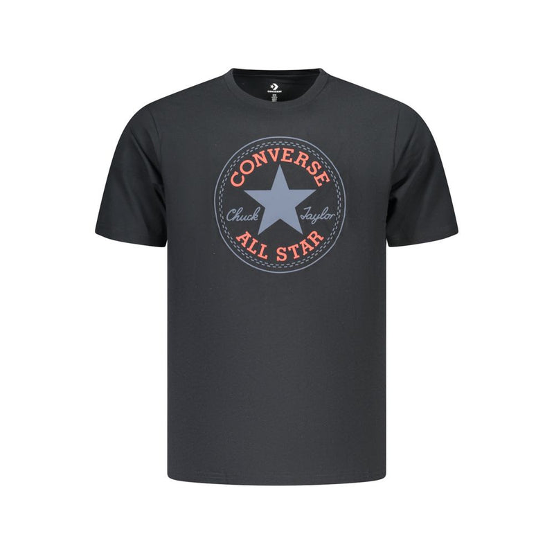 Converse Black Cotton Men's T-Shirt - Classic Crew Neck
