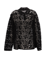 Valentino Garavani Black Floral Lace Shirt