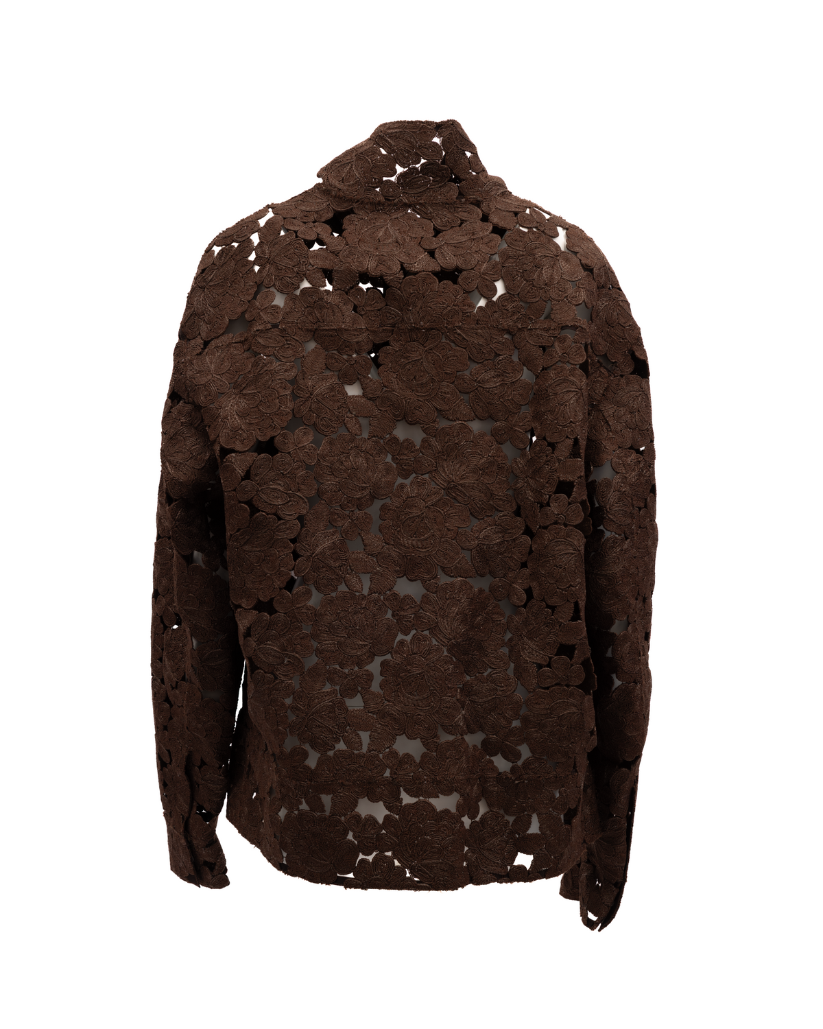 Valentino Garavani Brown Floral Lace Jacket