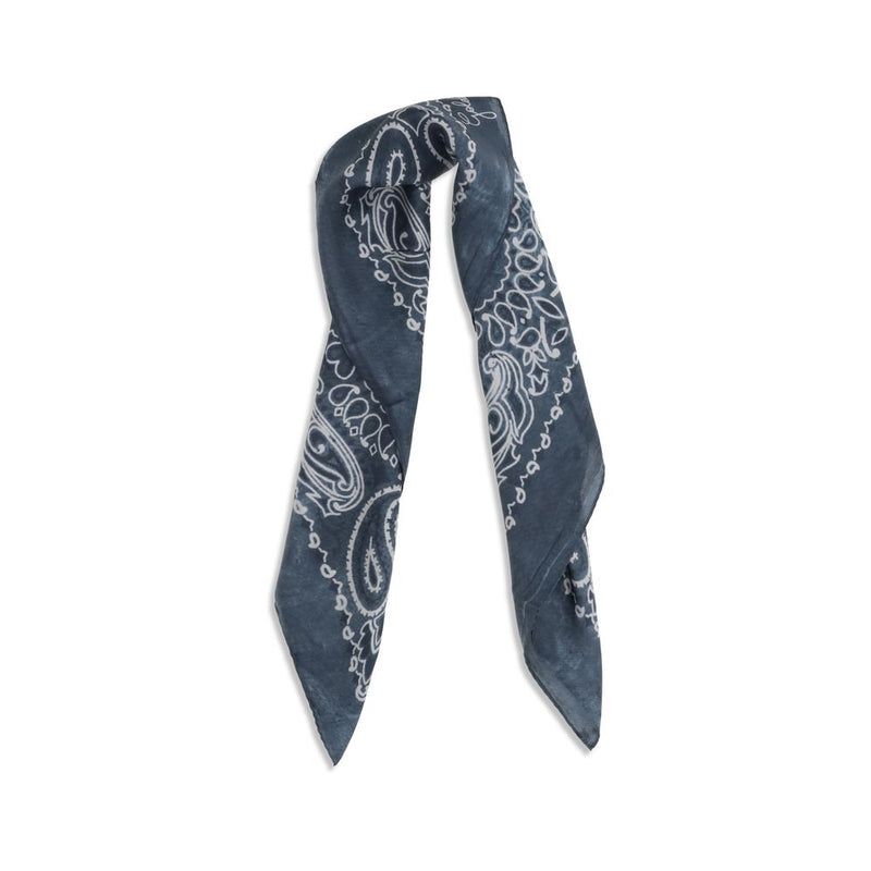Golden Goose Blue Silk Scarf - Paisley Print