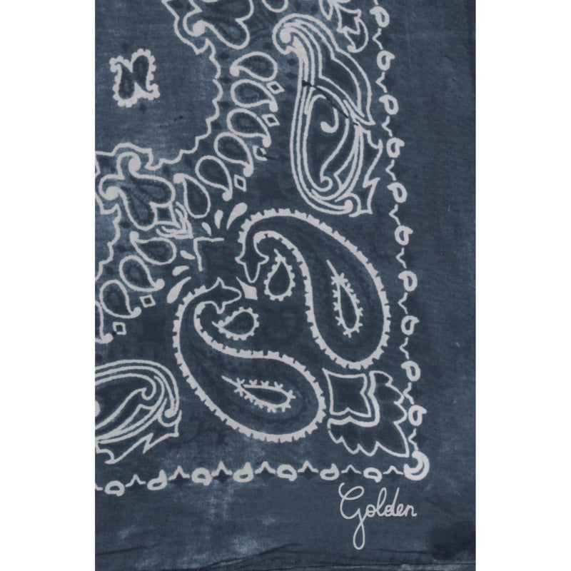 Golden Goose Blue Silk Scarf - Paisley Print