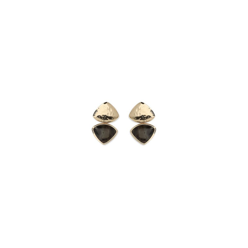 Self-Portrait Gold Brass Earrings - Vintage-Inspired Design