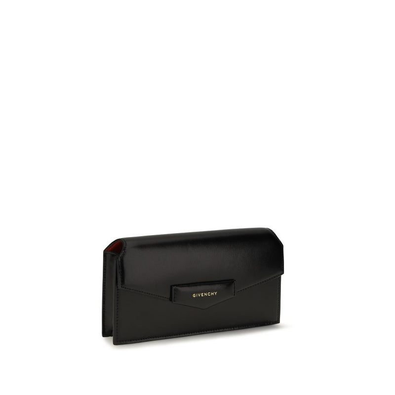 Givenchy Black Calf Leather Antigona Box Wallet