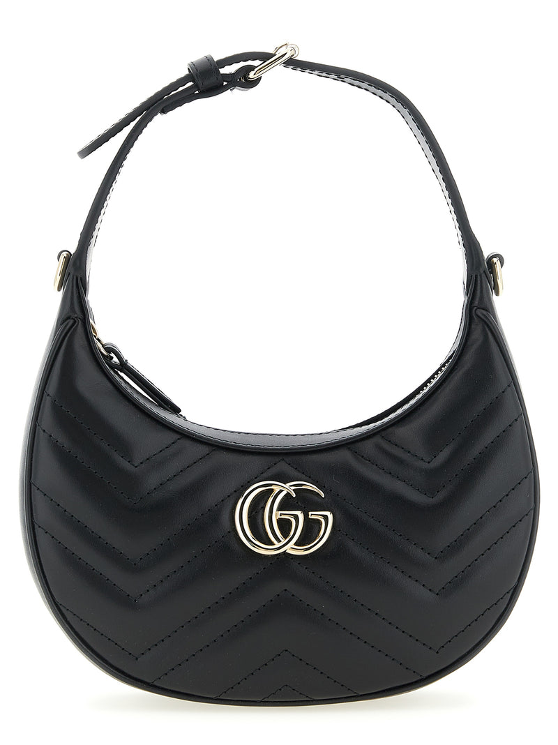 Gucci Black Calfskin Small ‘GG Marmont’ Shoulder Bag