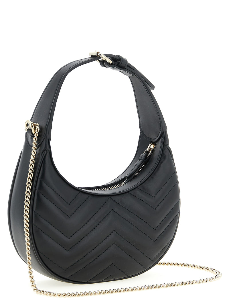 Gucci Black Calfskin Small ‘GG Marmont’ Shoulder Bag
