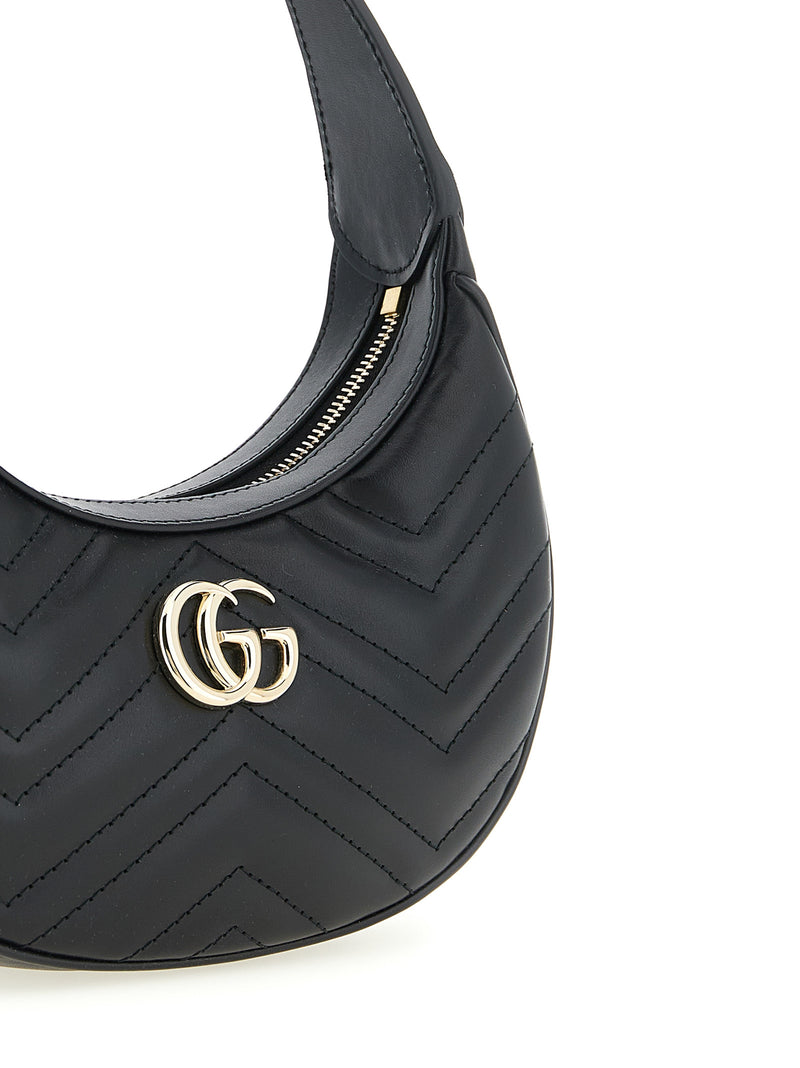 Gucci Black Calfskin Small ‘GG Marmont’ Shoulder Bag