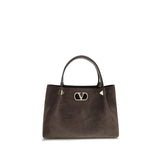 Valentino Garavani Brown Calf Leather Bos Taurus Shoulder Bag