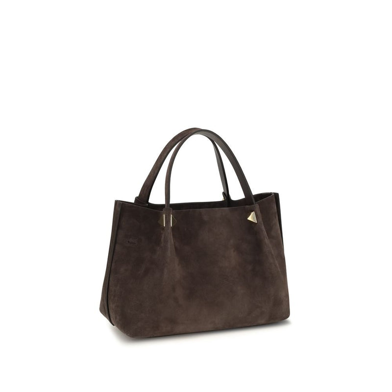 Valentino Garavani Brown Calf Leather Bos Taurus Shoulder Bag