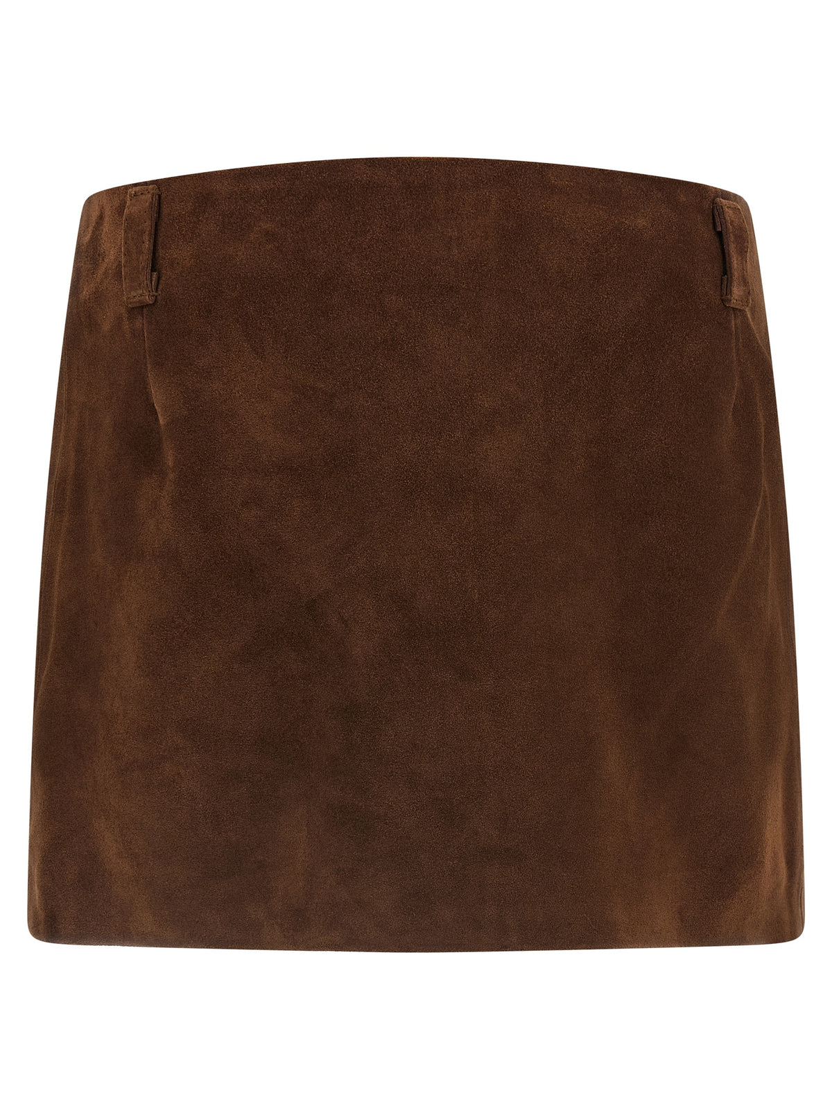 Marni Brown Calfskin Long Skirt