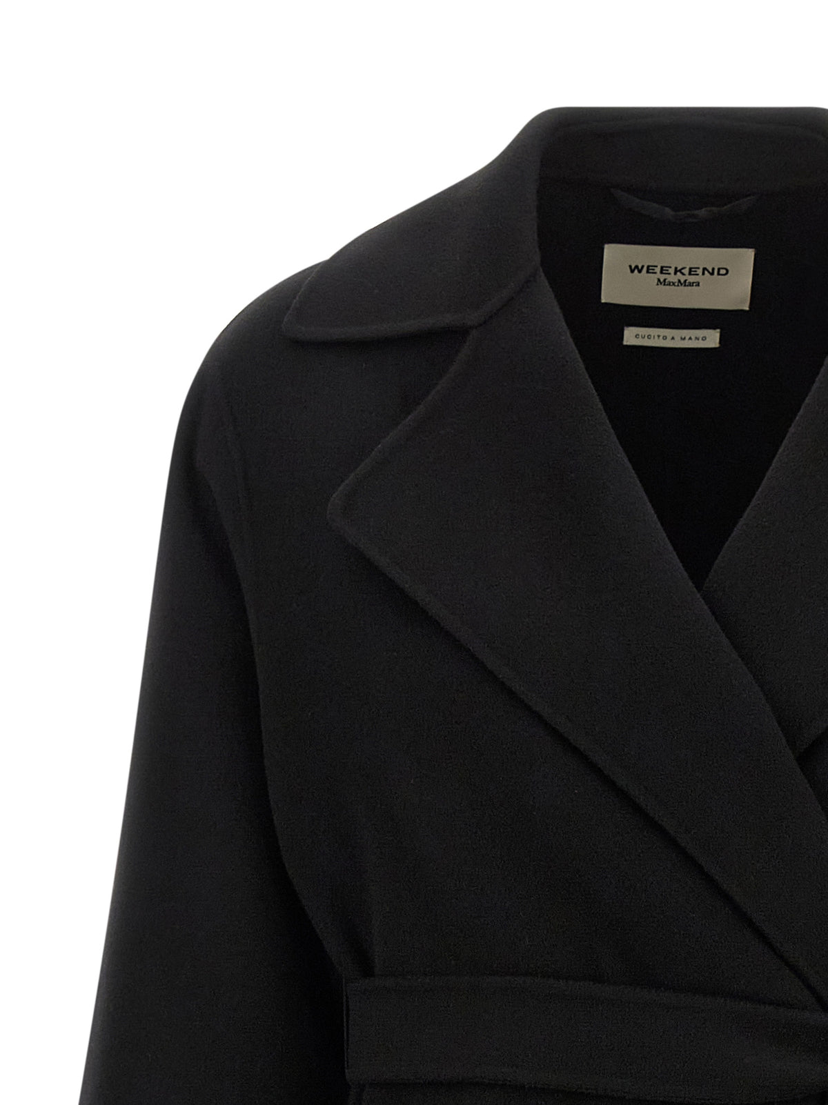 Max Mara Black Virgin Wool Coat - Weekend Max Mara Operoso