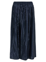Max Mara Blue Cotton Mini Skirt