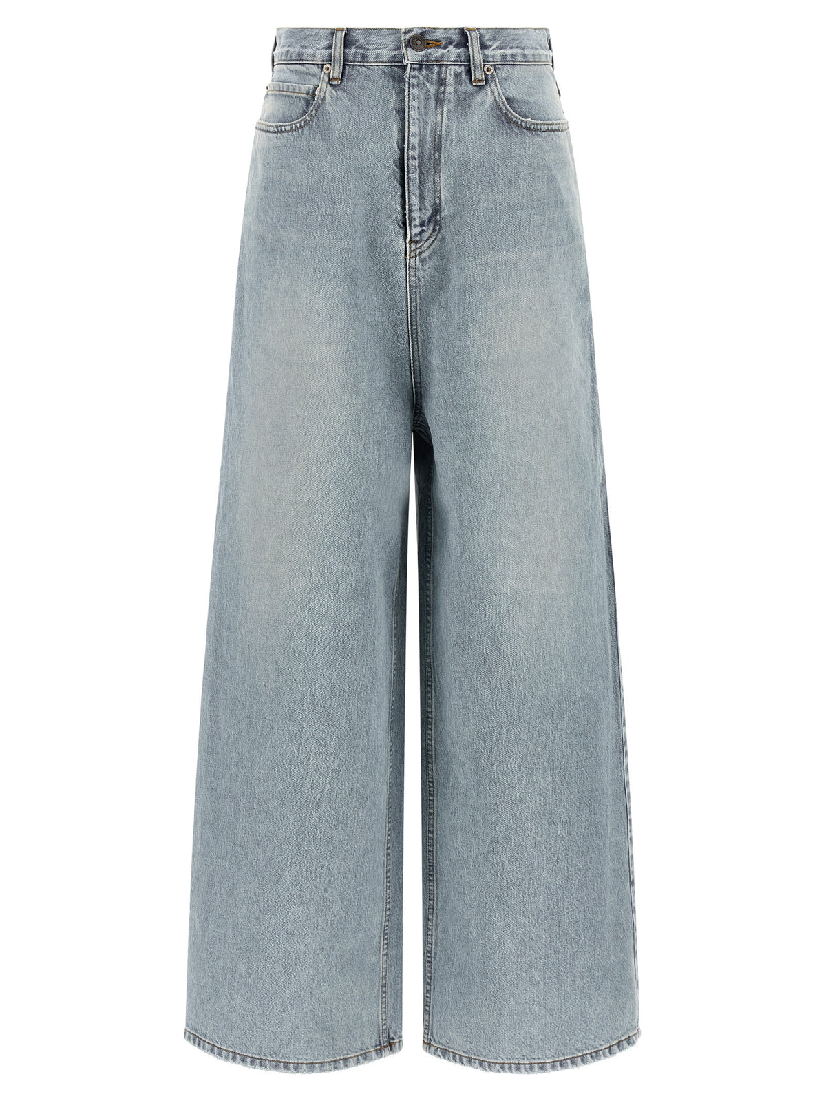 Balenciaga Blue Cotton Relaxed Fit Jeans