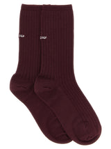 Balenciaga Bordeaux Wool Socks