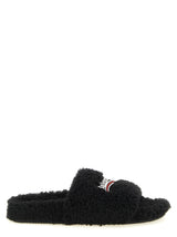 Balenciaga Black Polyester Slides