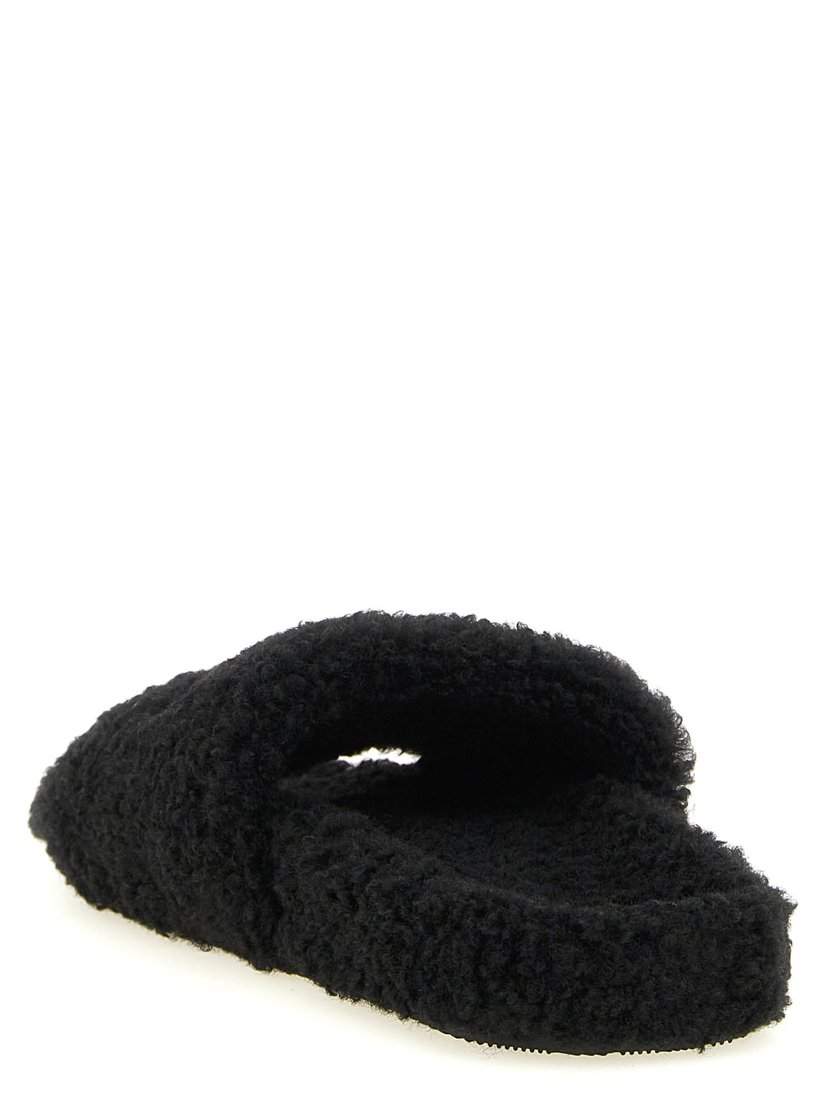 Balenciaga Black Polyester Slides