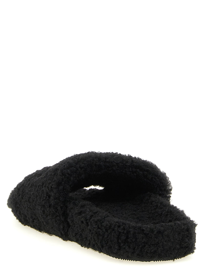 Balenciaga Black Polyester Slides for Women