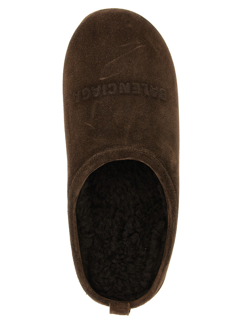 Balenciaga Brown Calfskin Mules - Alaska Platform Slide