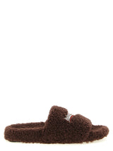 Balenciaga Brown Polyester Slides