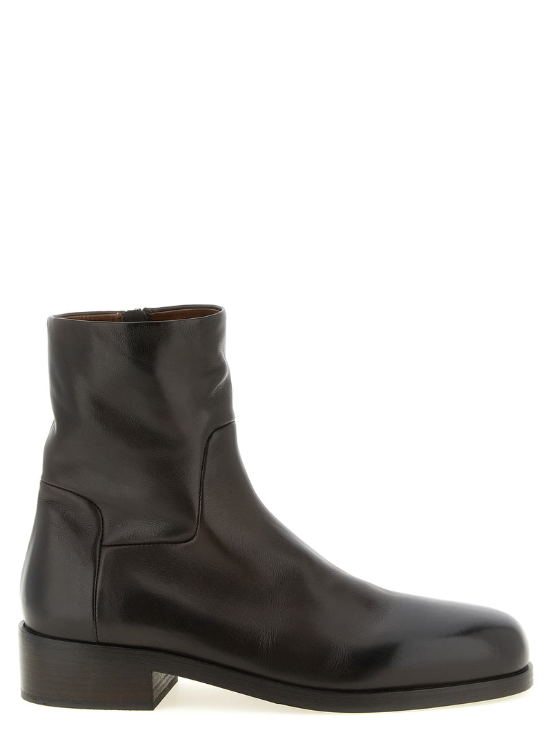 Marsell Brown Calfskin Gnocco Tronchetto Ankle Boots