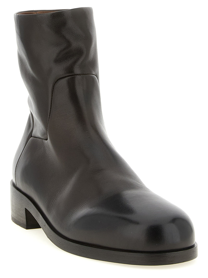 Marsell Brown Calfskin Gnocco Tronchetto Ankle Boots