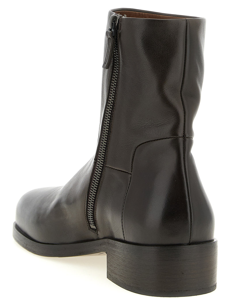 Marsell Brown Calfskin Gnocco Tronchetto Ankle Boots