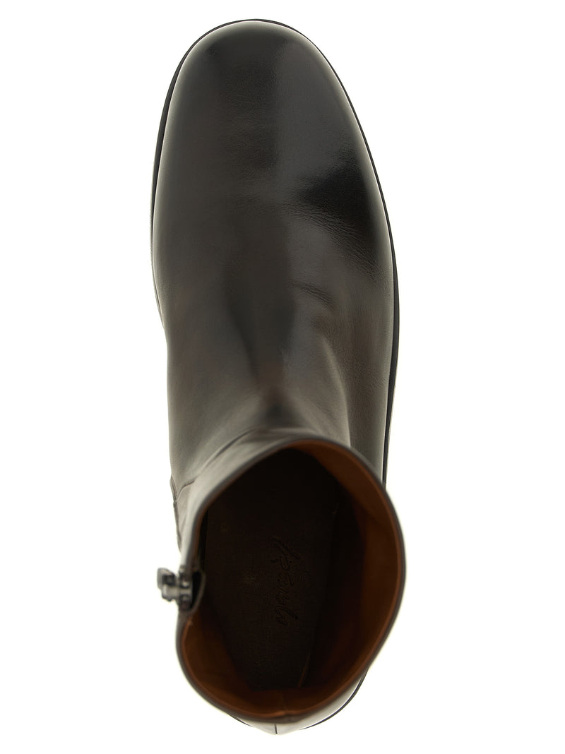 Marsell Brown Calfskin Gnocco Tronchetto Ankle Boots
