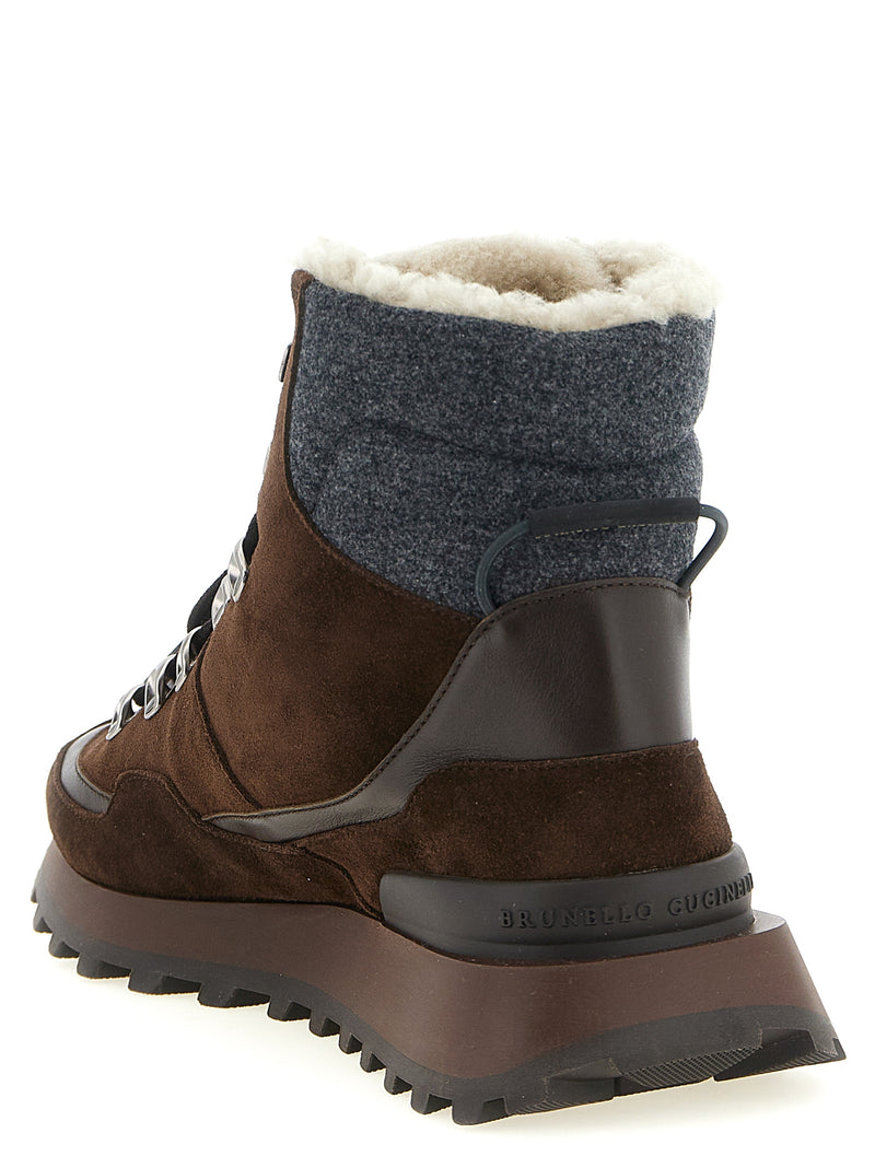 Brunello Cucinelli Brown Calfskin Ankle Boots for Women