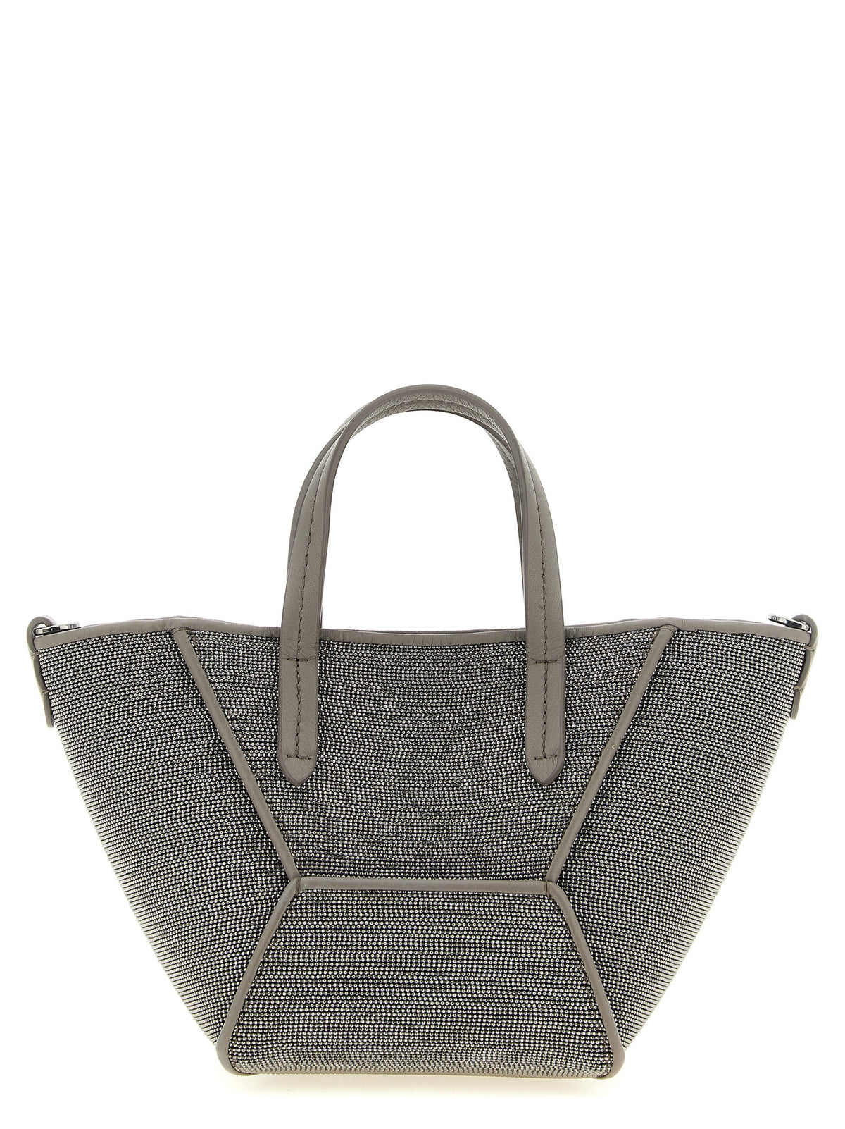 Brunello Cucinelli Gray Calfskin Handbag