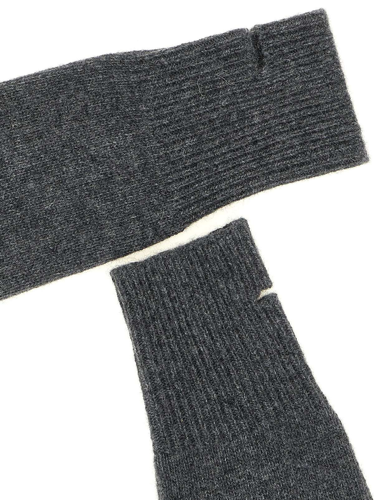 NUDE Gray Wool Gloves - Elegant Winter Accessories