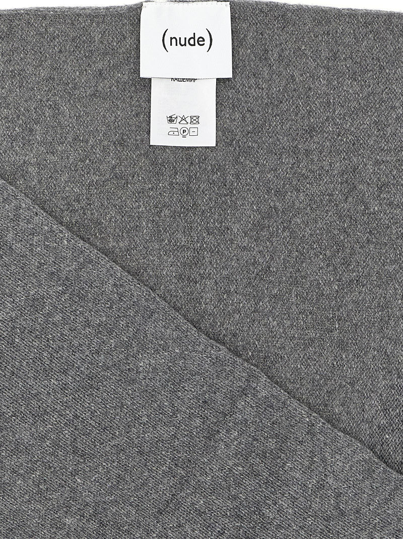 NUDE Gray Cashmere Scarf - Luxurious Italian Accessory