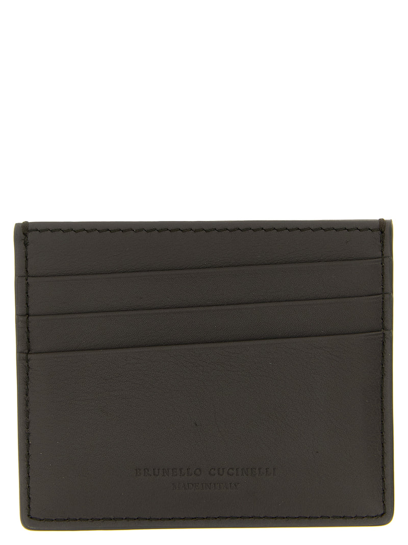 Brunello Cucinelli Black Calfskin Cardholder - Luxury Accessory