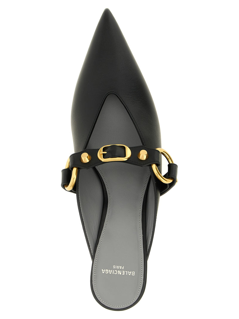 Balenciaga Black Calfskin Mid Heel Pumps