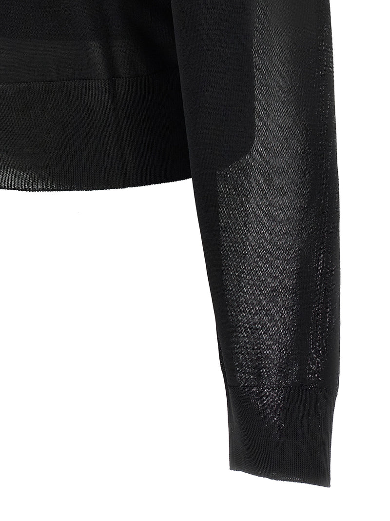 Fendi Black Viscose Cardigan - Asymmetrical Design