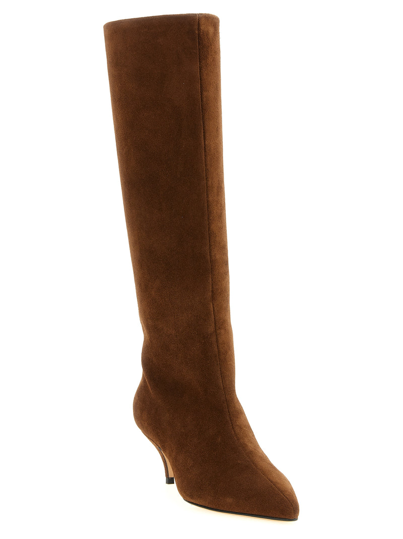 Fabiana Filippi Brown Suede Leather Over The Knee Boots