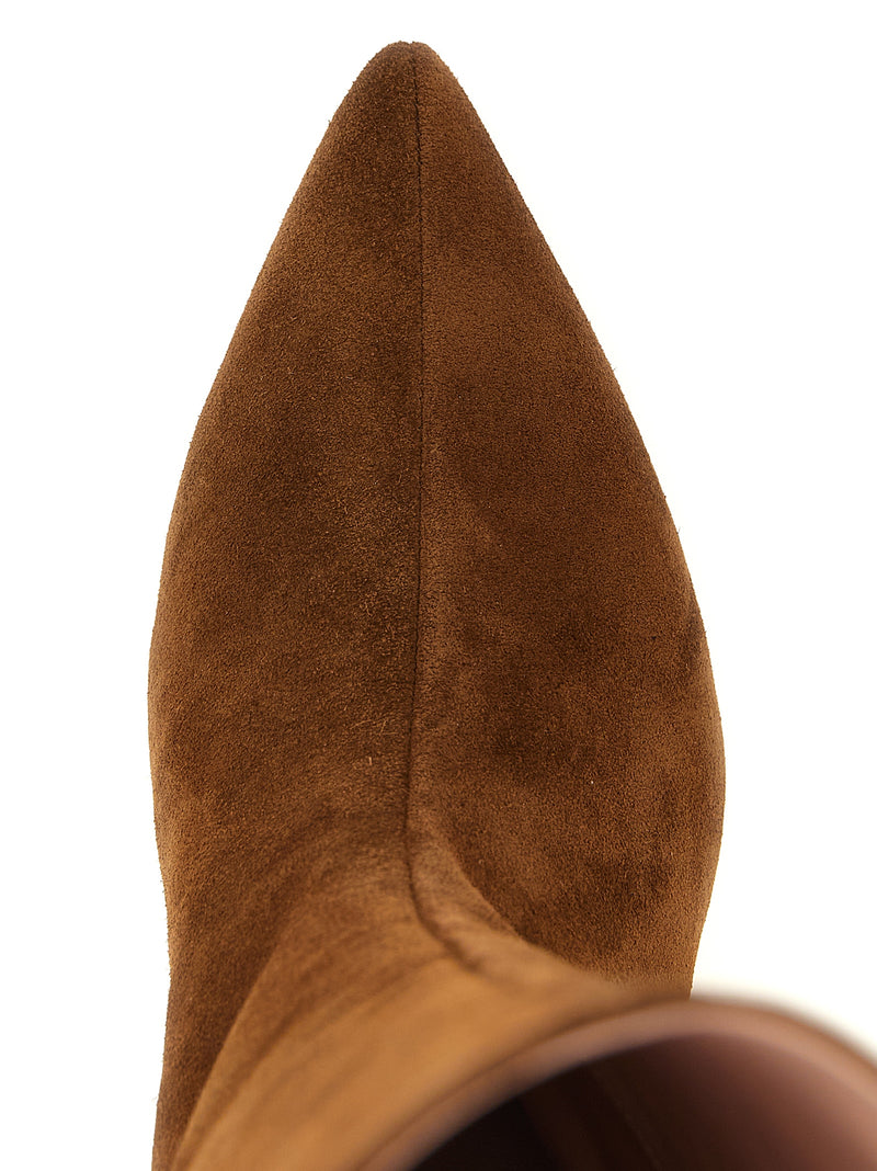 Fabiana Filippi Brown Suede Leather Over The Knee Boots