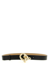 Fabiana Filippi Black Leather Thin Belt