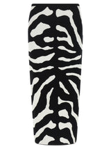 Moschino Bicolor Viscose Midi Skirt