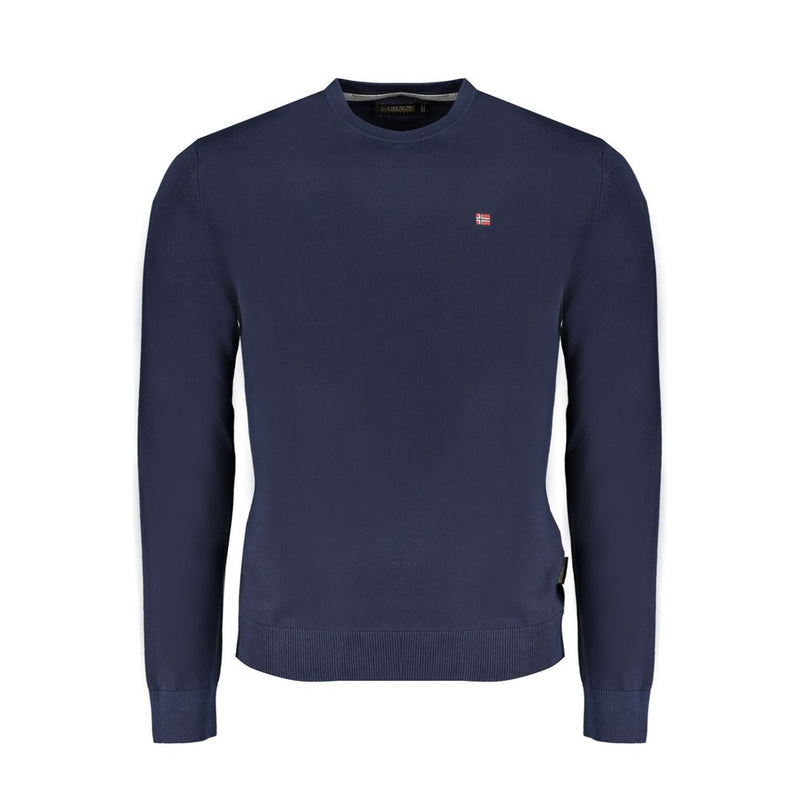 Napapijri Blue Cotton Sweater for Men - 3XL
