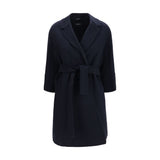 'S Max Mara Blue Wool Oves Aries Coat
