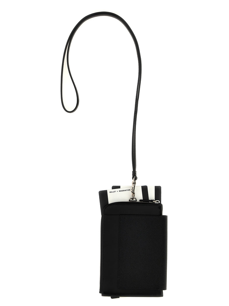Balenciaga Black Calfskin Passport Cell Phone Case