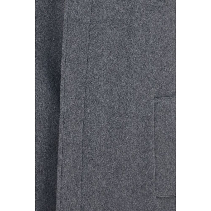 Lardini Gray Wool Oves Aries Coat