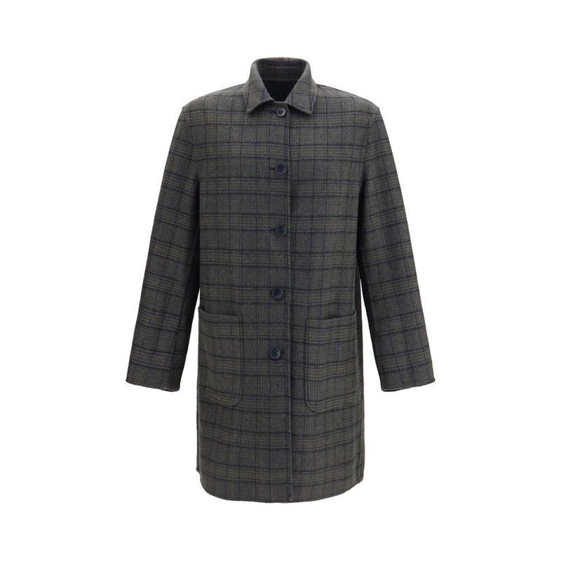 Etro Blue Wool Oves Aries Coat - Versatile Reversible Design