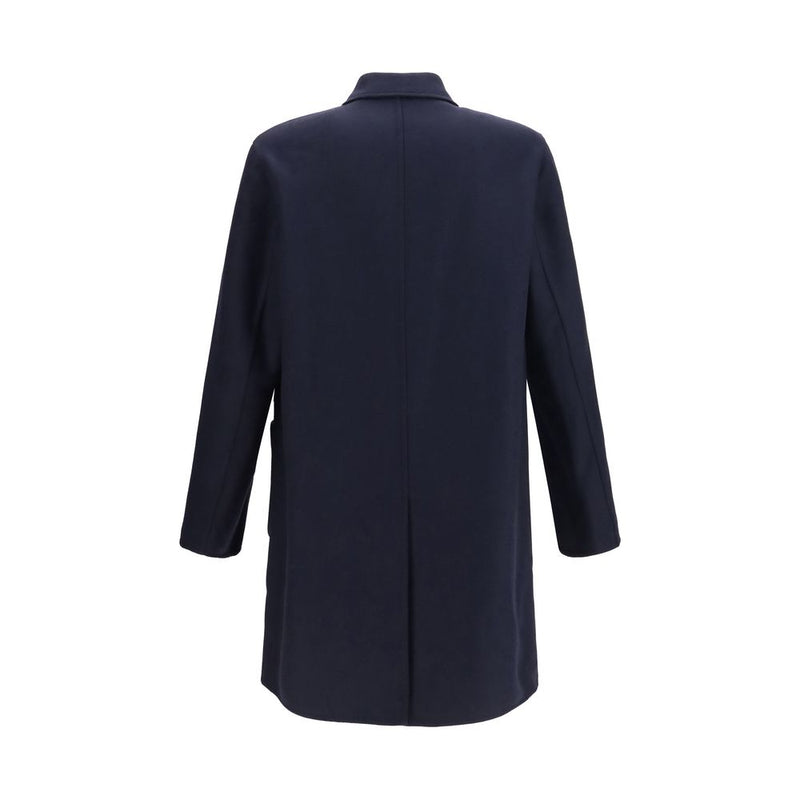 Etro Blue Wool Oves Aries Coat - Versatile Reversible Design
