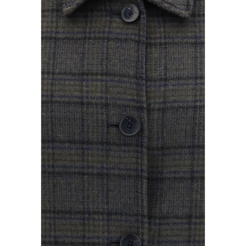 Etro Blue Wool Oves Aries Coat - Versatile Reversible Design