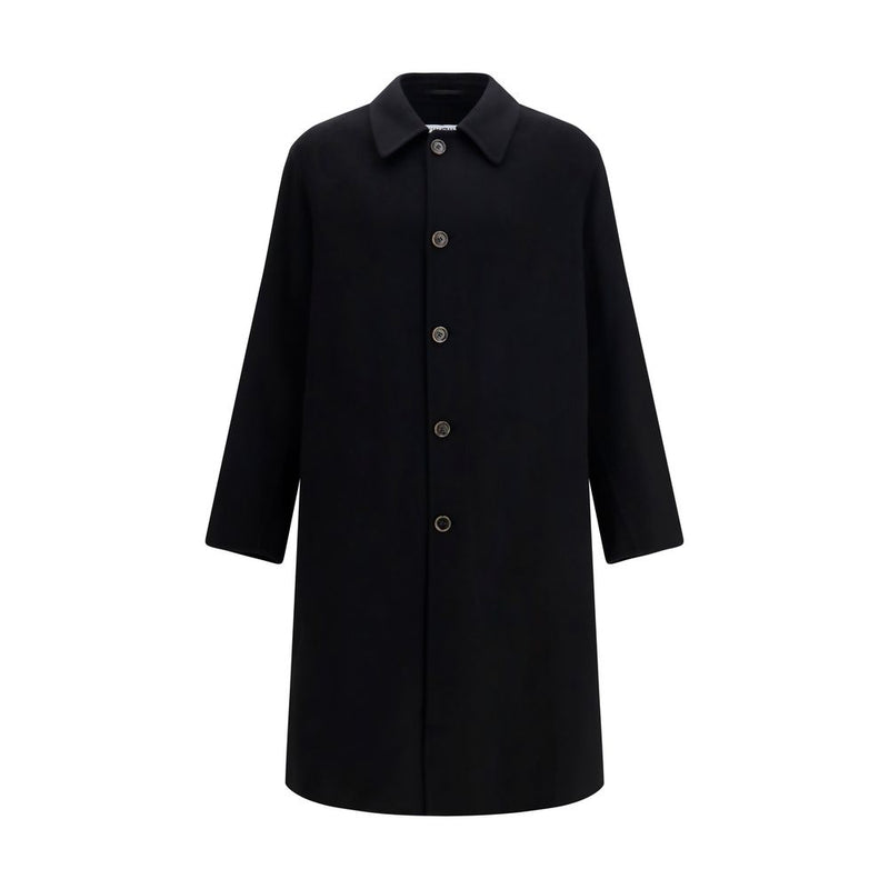 MM6 Black Wool Oves Aries Coat