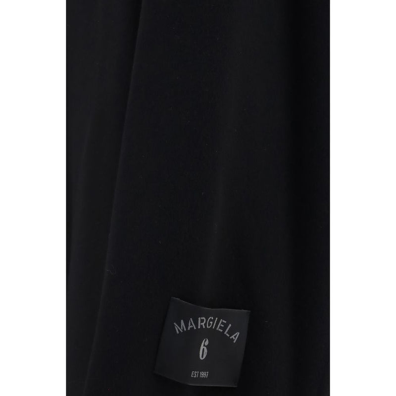 MM6 Black Wool Oves Aries Coat