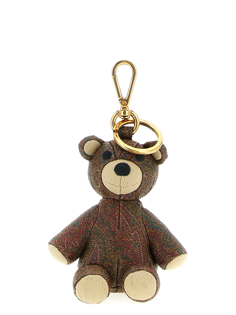 Etro Arnica Bear Brown Cotton Keychain
