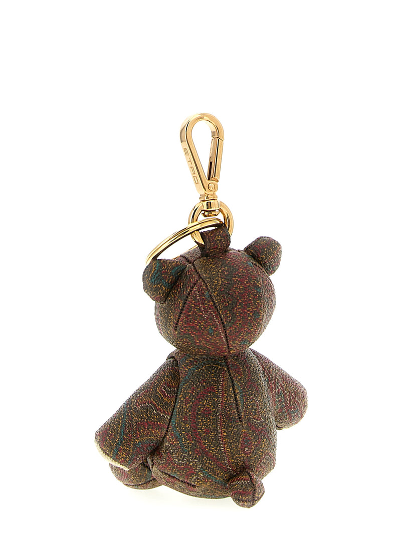 Etro Arnica Bear Brown Cotton Keychain